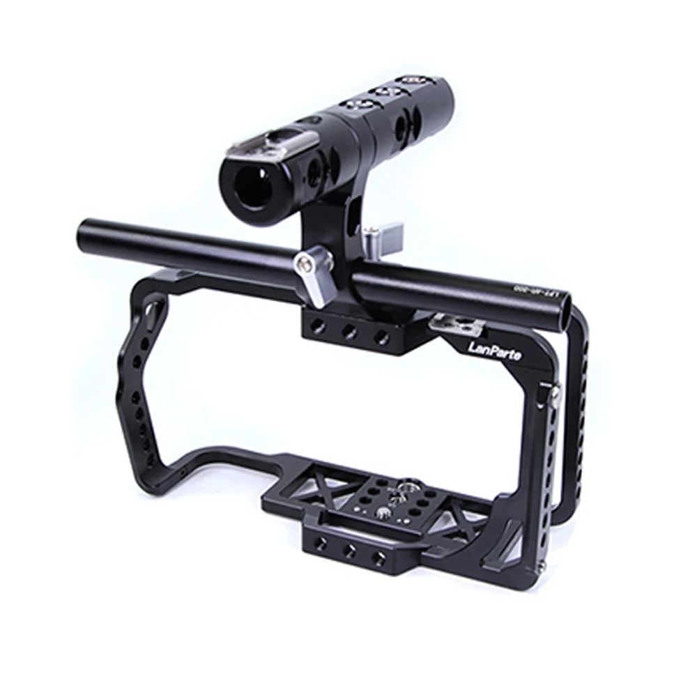 Lanparte Full Camera Cage with SSD-T5 Clamp for Samsung BMD BMPCC 4K Blackmagic Design Pocket Cinema