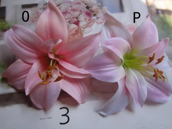 120X(13CM) BIG SILK LILY FLOWER HEAD ,DIY HAIR FLOWER ACCESSORY, MANY COLORS FOR SELECTION, WEDDING