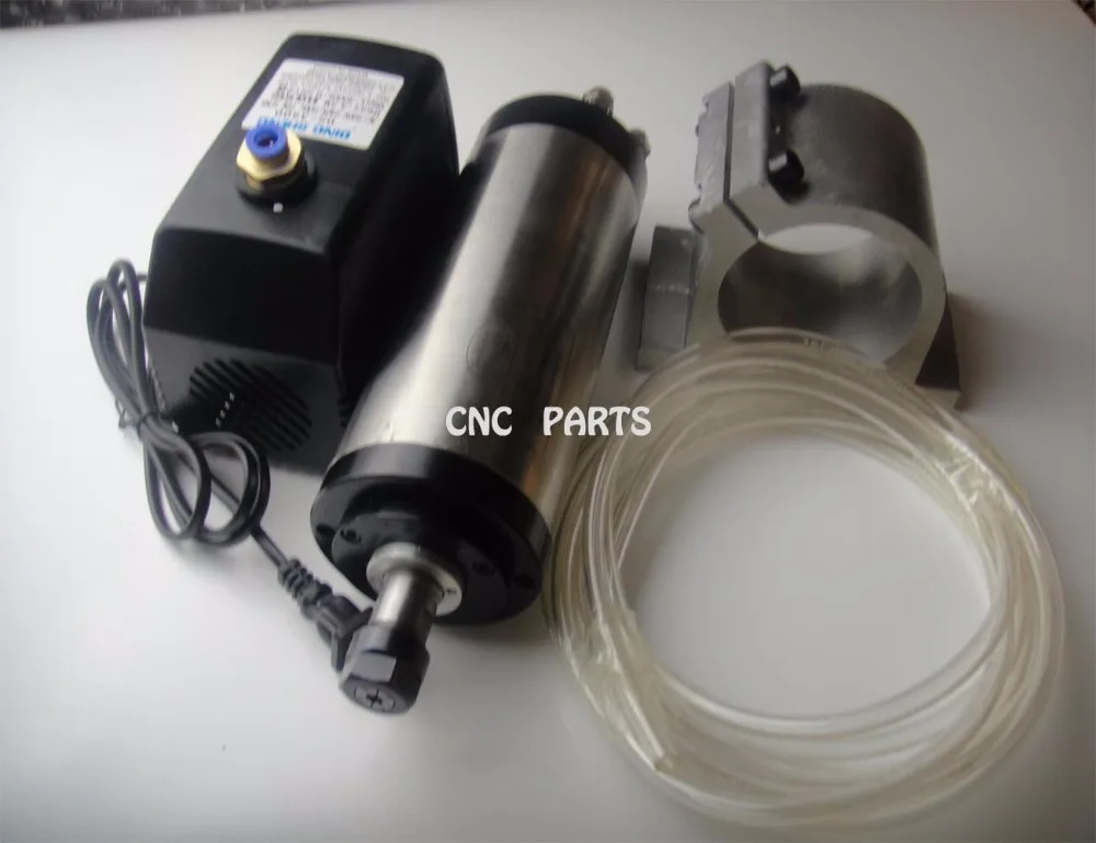 Wrzeciono frezarskie CNC ER16 1.5KW wrzeciona chłodzenia wodą + pompa wody + rura wodna + wsparcie wrzeciona