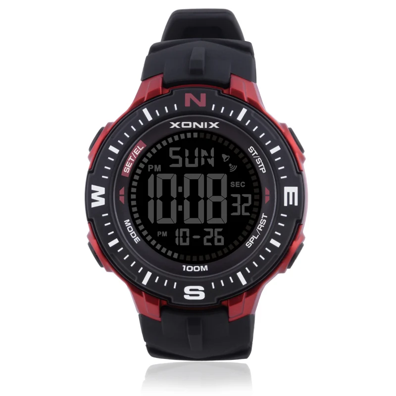 GOLDEN New Fashion Casual Men Sports Watches Waterproof 100m Outdoor Stopwatch Countdow Digital Swim Diver Wristwatch NK