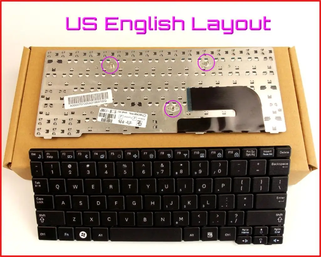 New Keyboard US English Version for Samsung N128 N145 N148 N150 NB30 N143 NB20 NB128 N148P NB30P Laptop