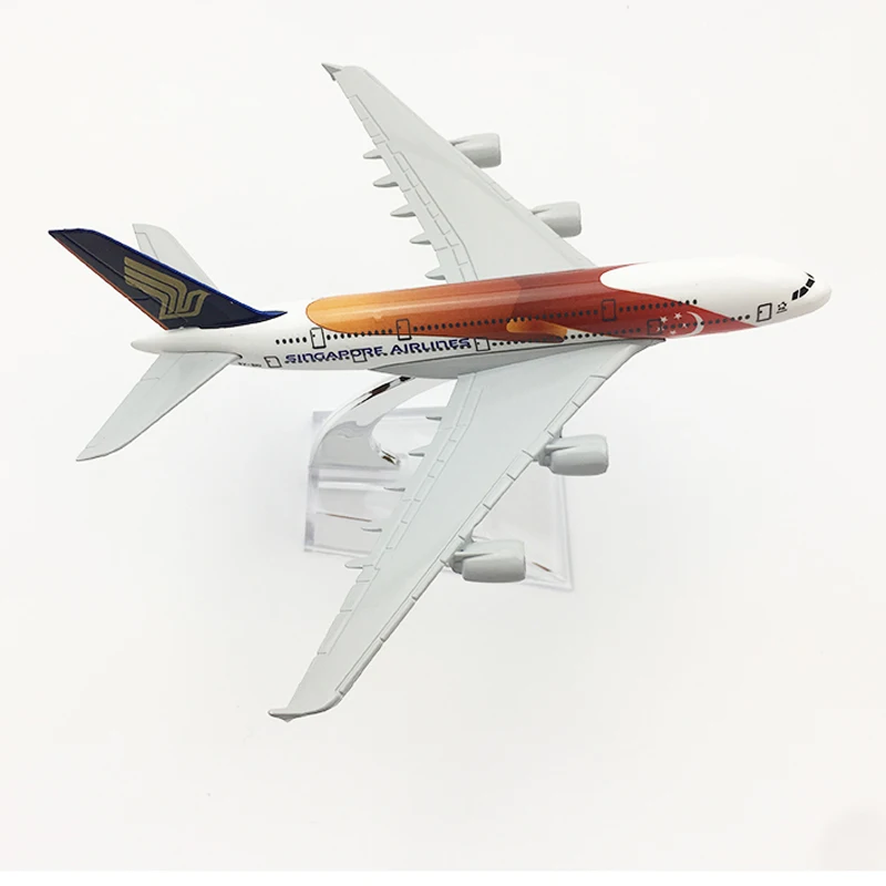 Singapore Airlines model samolotu Airbus A380 samolot 16CM metalowy odlew ze stopu 1:400 model samolotu zabawka dla dzieci uwalnia statek