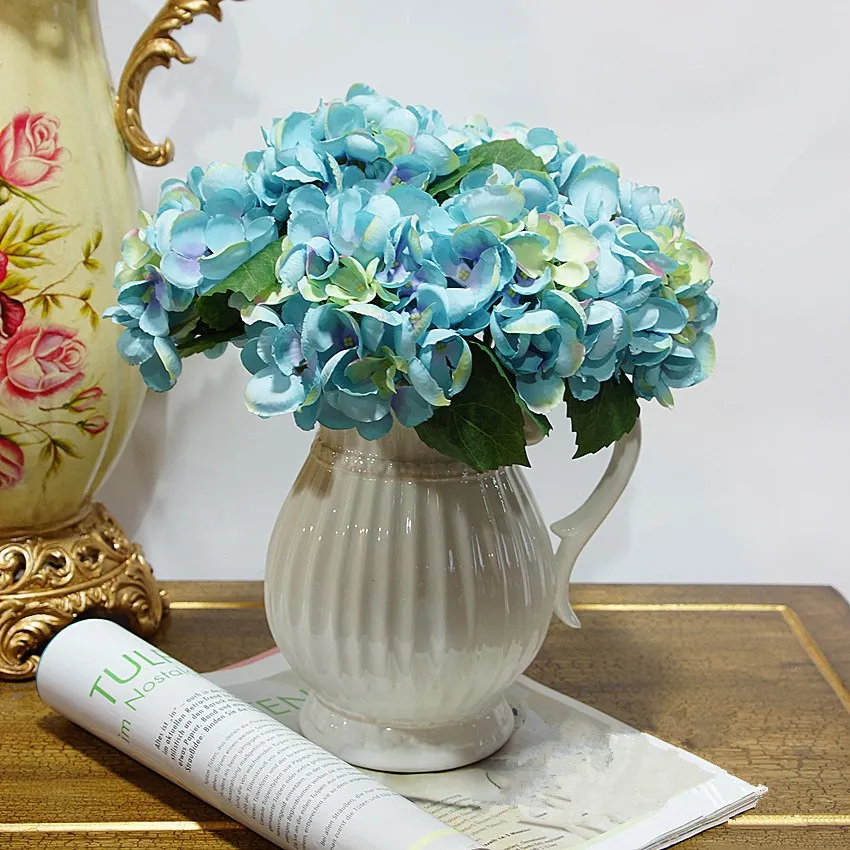 (10 psc/lot) High quality Multicolor hydrangea Flores Artificiales silk flowers for Home Wedding Decoration mini flowers