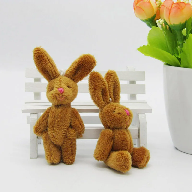 50Pcs/Lot Mini rabbit Stuffed Plush Toys 8cm Small rabbit Stuffed Toys pelucia Pendant Kids Birthday Gift Party Decor02302