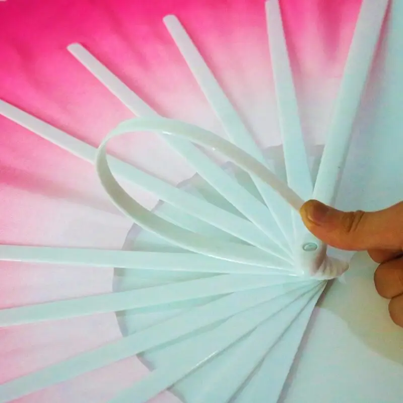 

5 Colors Chinese Silk Hand Fan Belly Dancing Short Fans Stage Performance Fans Props for Party LX7422