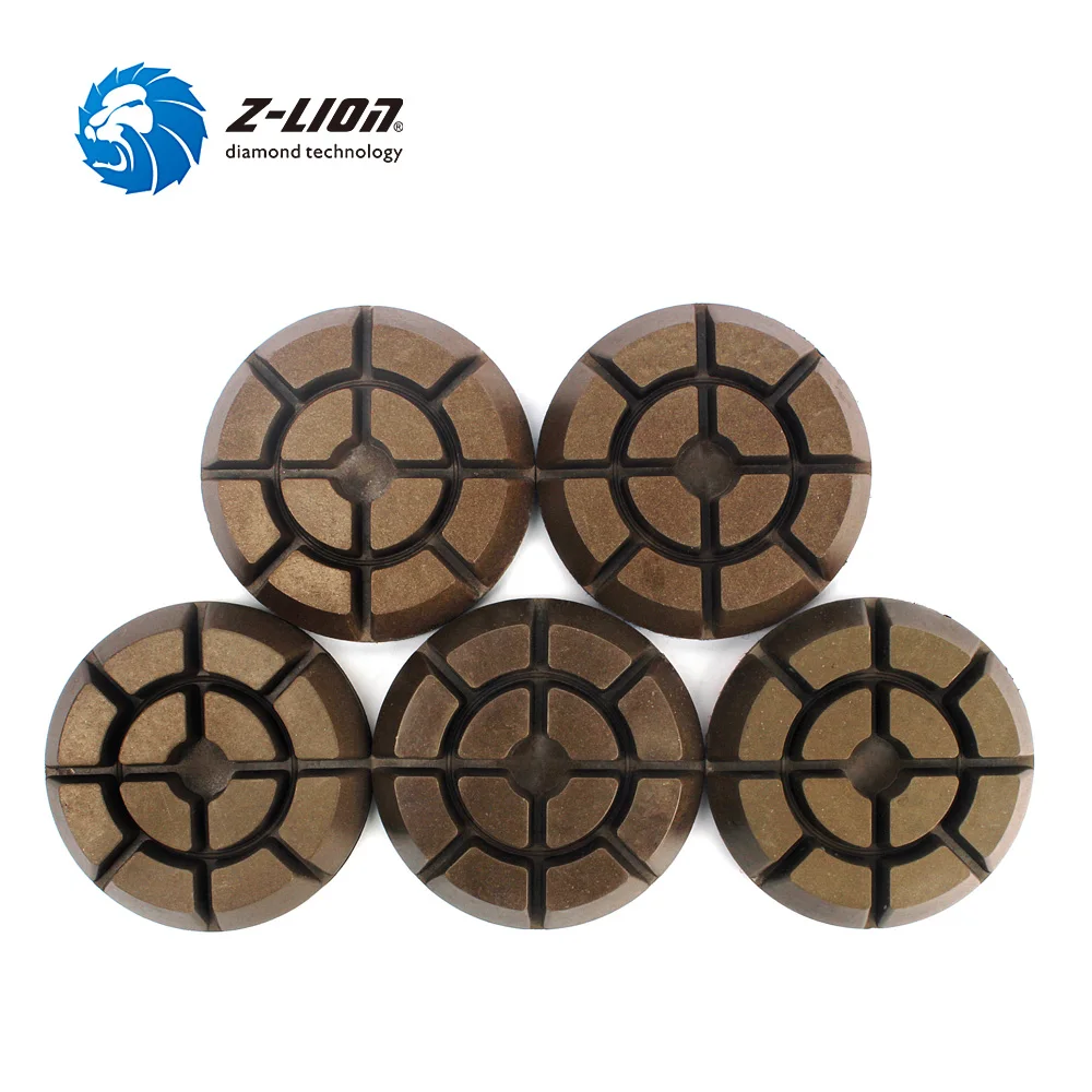 Z-LION 3inch Diamond Floor Polishing Pads Metal Filling Resin Bond Grinding Disks Concrete Floor Polishing Coarse Grinding 16KM