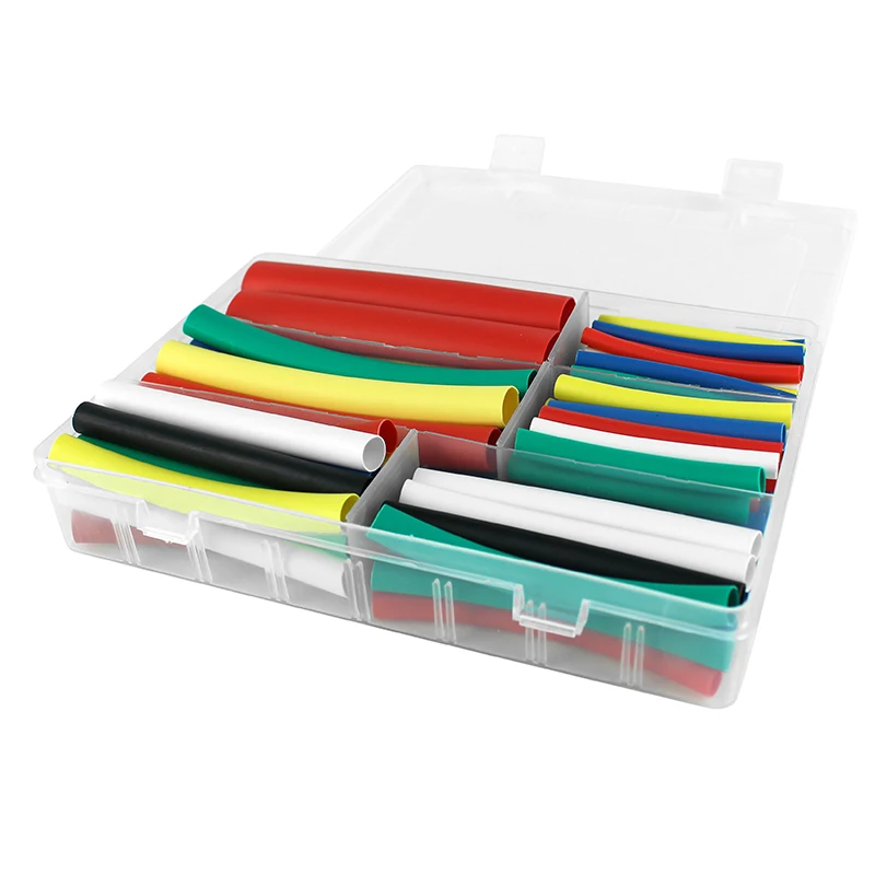 102/106 pcs Set usb Polyolefin Shrinking Assorted Heat Shrink Tube cable protect sleeves