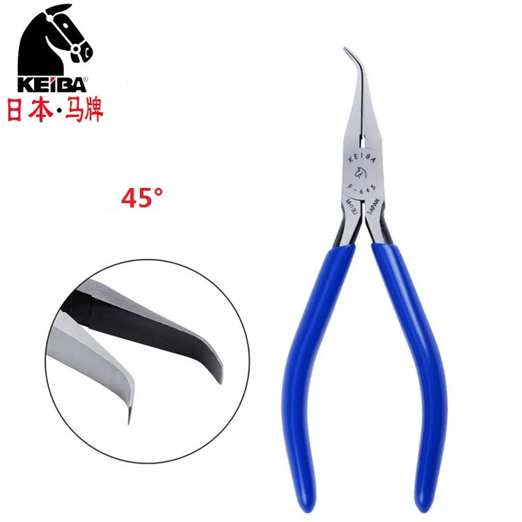 High quality KEIBA long nose pliers F-606 645 675 695 Jewelry roll round clamp electronic precision pliers made in Japan