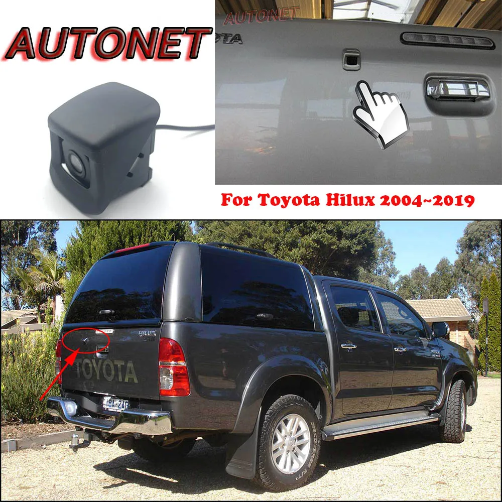 

AUTONET Backup Rear View camera For Toyota Hilux 4-door pickup truck (Extra Cab Dual Cab) Night Vision/Back Reverse Hole