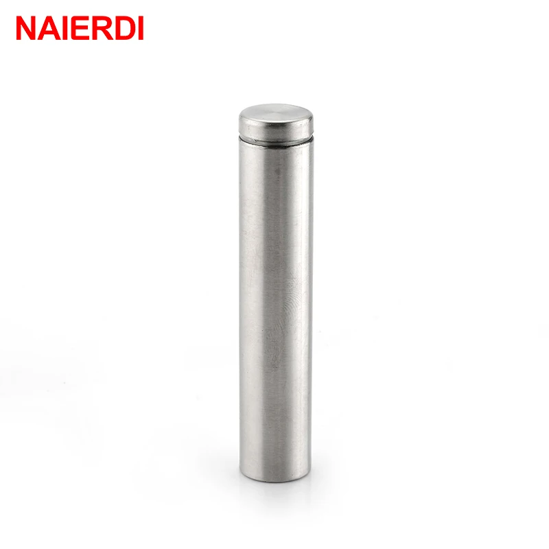 10PCS NAIERDI Glass Fasteners 12mm Stainless Steel Acrylic Advertisement Standoffs Pin Nails Billboard Fixing Screws Hardware