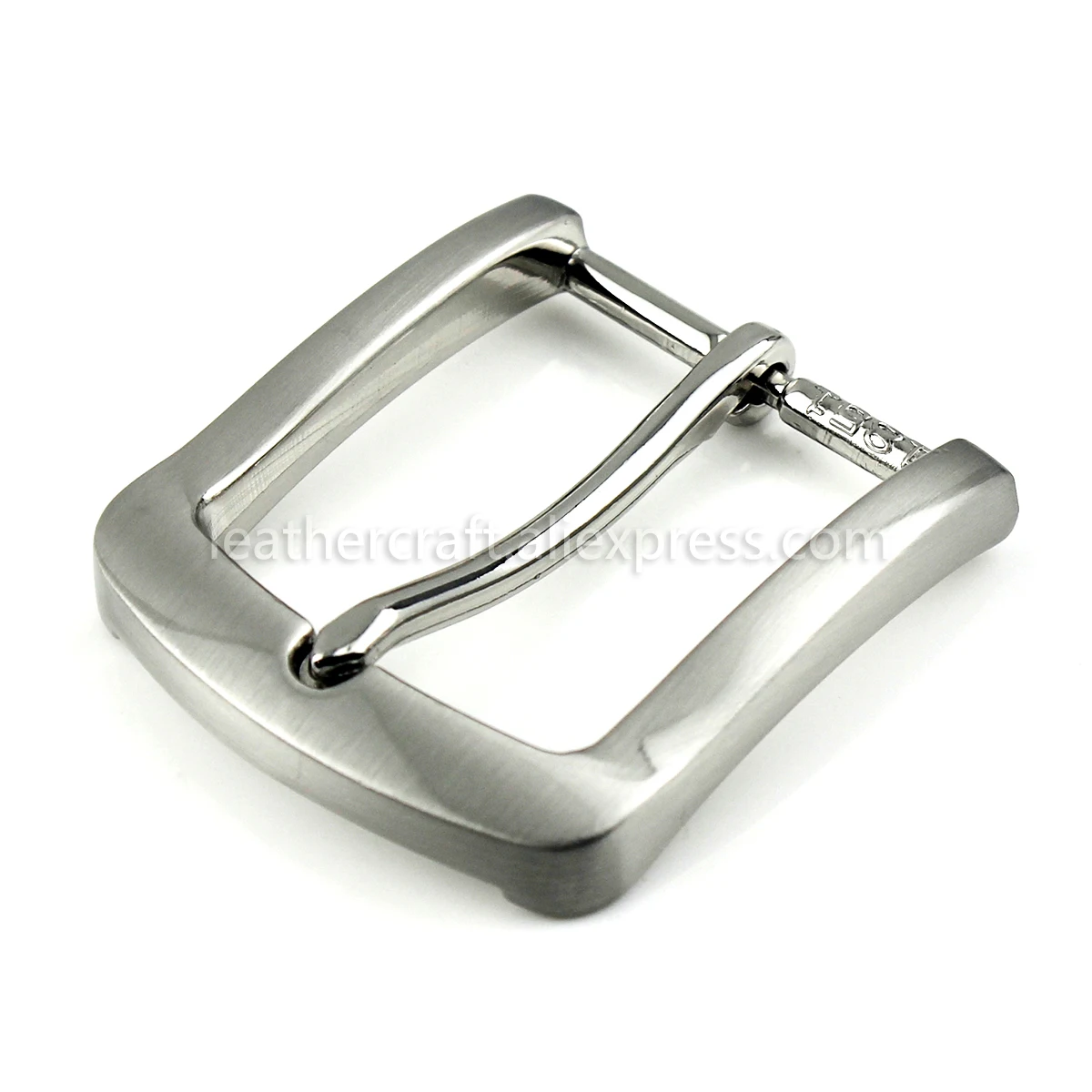 1x 35mm Silver Belt Buckle Metal Brushed Men Women End Bar Single Pin Belt Half Buckle for Leather Craft Strap Belt