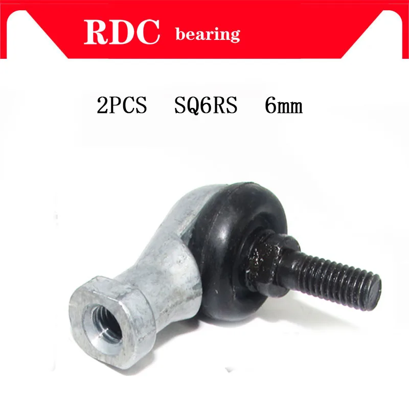 

High quality 2pcs/lot SQ6 RS SQ6-RS 6mm Ball Joint Rod End Right Hand Tie Rod Ends Bearing SQ6RS Free Shipping