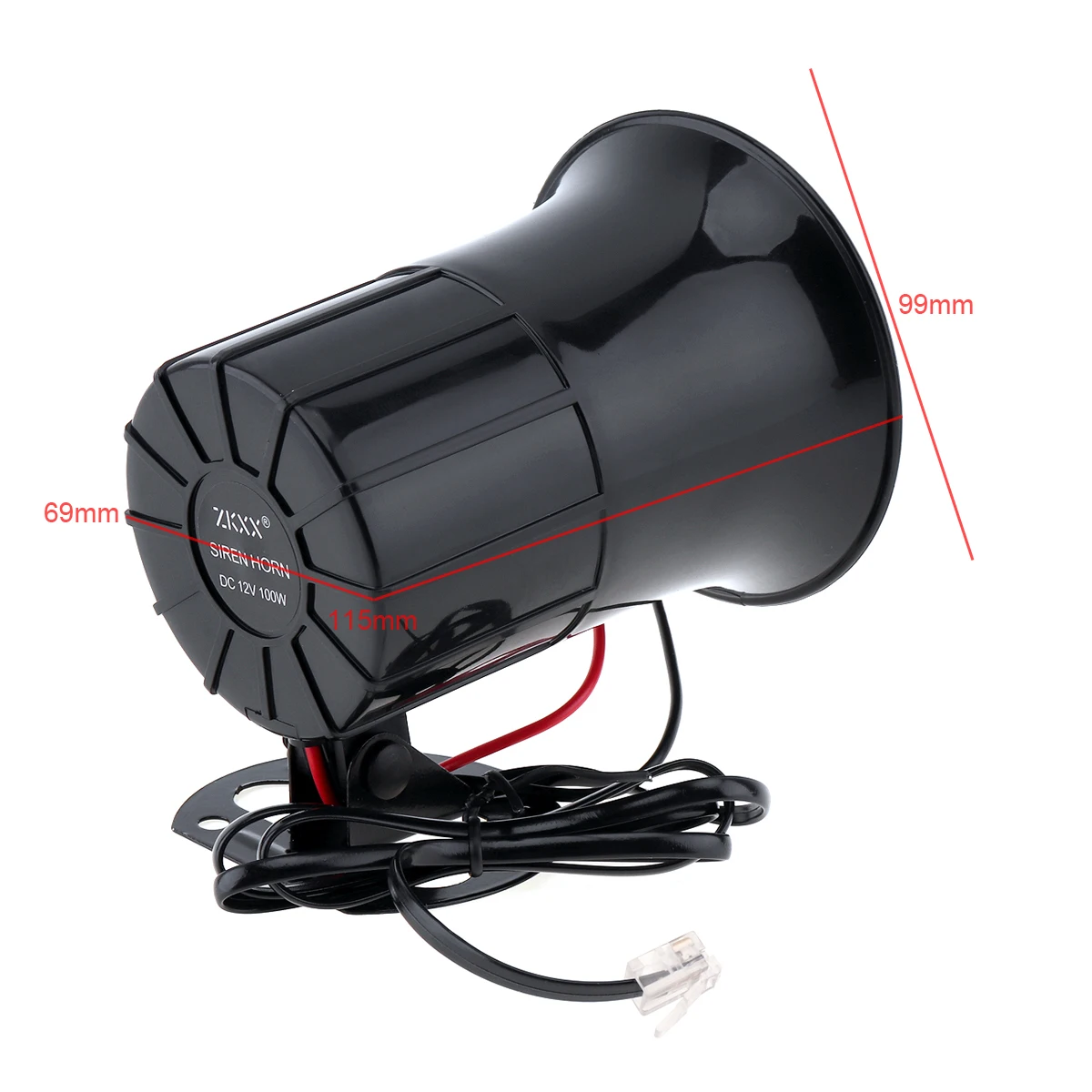 12V 100W Loud 6 Sounds 120-150dB Black Air Horn Siren Speaker for Auto Car Boat Megaphone with MIC Loud Speaker Siren