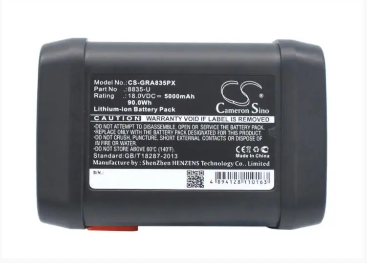 

Cameron Sino 5000mAh battery for GARDENA 48-Li 8840 8841 8865 8882 AccuCut 18-Li Li 400 450 AccuJet 9333-20 CST 2018-Li