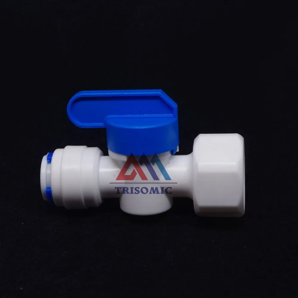 3/8" Inline Quick Fitting,1/2" female thread Ball Valve Quick Fitting Connection Aquarium RO Water Filter Reverse Osmosis System