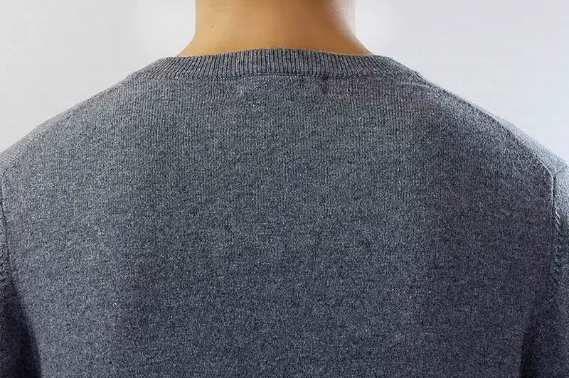 100%Cashmere Sweater Men Pullover V neck Solid Gray Business Style High Quality Natural fabric Free shipping Stock Clearance