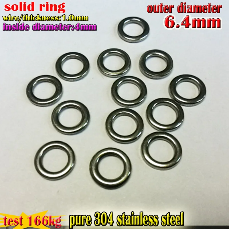 2020 fishing  lures of solid rings  size 1.0*4mm*6.4mm  Quantity  5000pcs/lot 304 Stainless steel