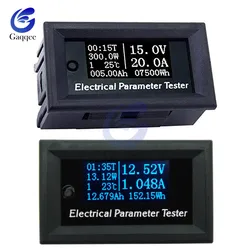 7 in 1 OLED Display Digitale Multifunzione Tester di Tensione di Corrente Tempo Temperatura Capacità di Alimentazione Voltmetro Amperometro Meter 10A 3A