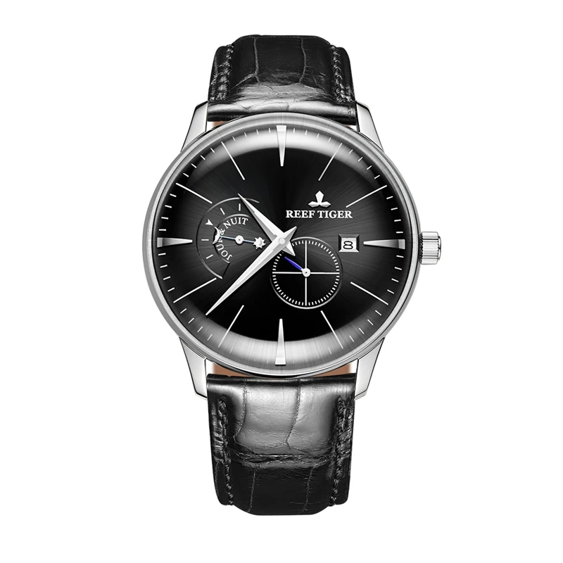 

Reef TigerTop Luxury Brand Men's Watch Date Stainless Steel Relojes Automatic Dress Watches Leather Waterproof Watches RGA8219