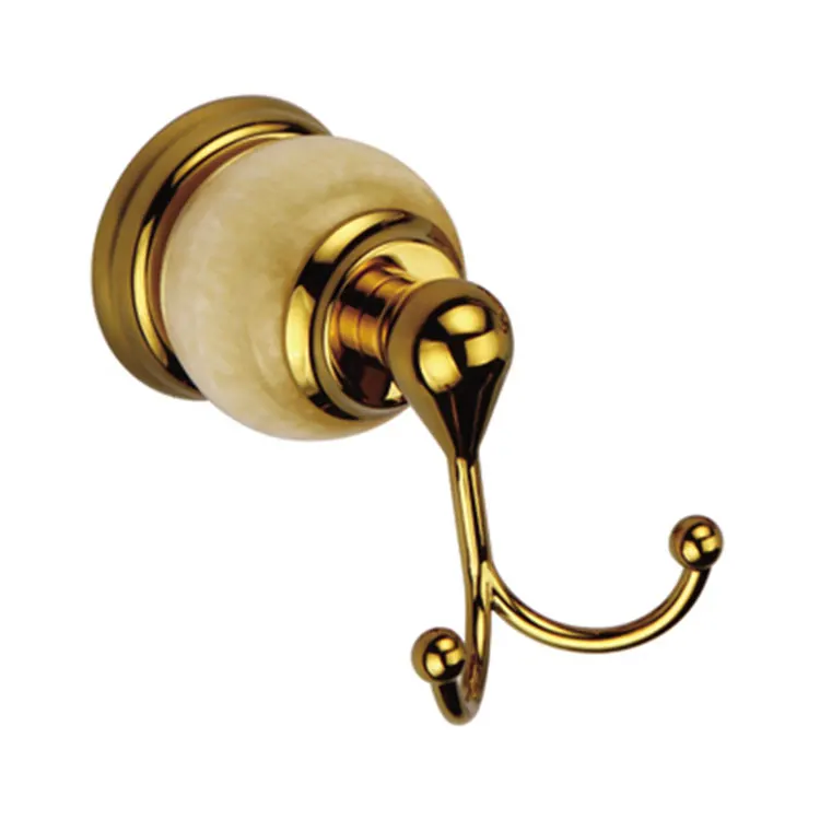 

Luxury Solid brass copper jade gold bathroom Robe hook Clothes hook Bathroom accessories