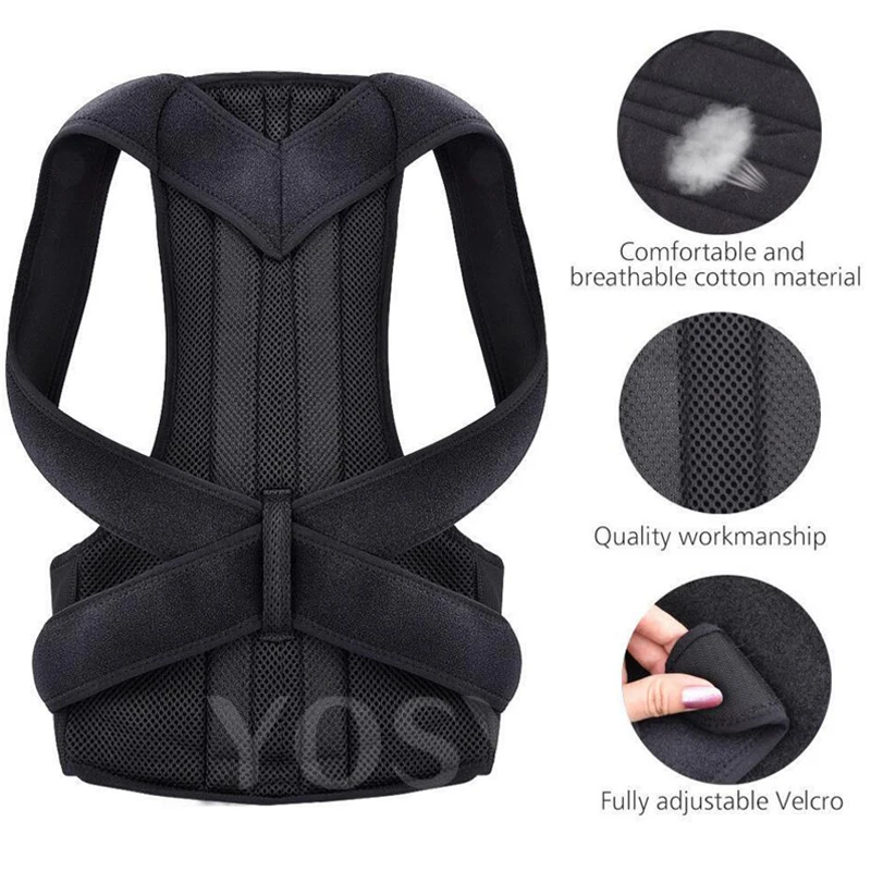 Posture Corrector for Men and Women Back Posture Brace Clavicle Support Stop Slouching and Hunching Adjustable Back Trainer