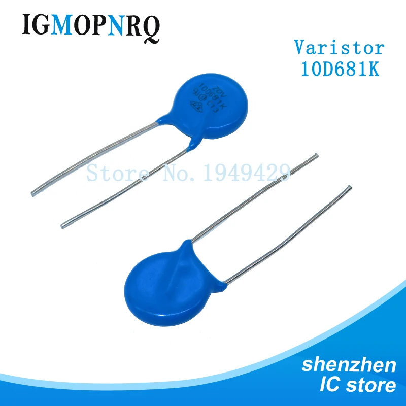 50PCS Piffle Varistor Seri 7D 10D 14D 7D680K 7D220K 10D101K 10D681K 14D471K 14D561K 7D431K 10D621K 10D561K Resistor