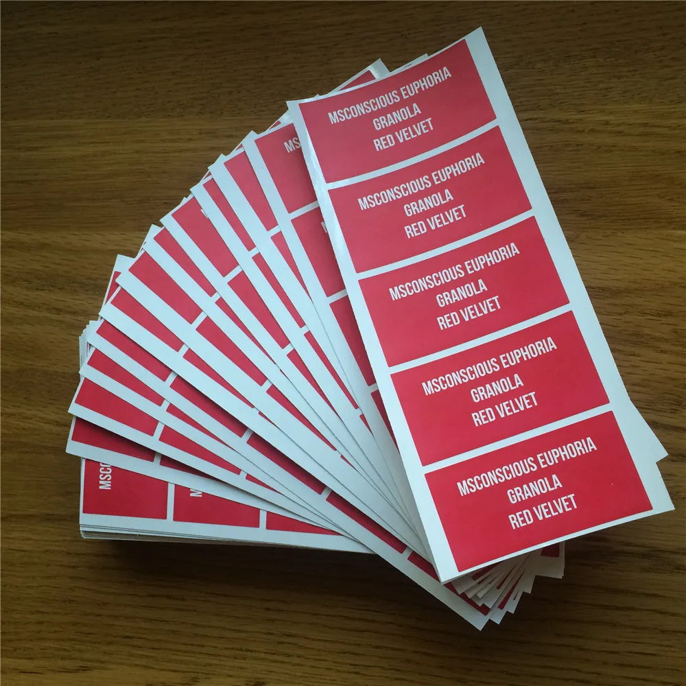 

1000pcs Free Shipping Custom Self Adhesive Oil Water Proof Labels Box Pocket Carton Packaging Seal Tags Matt Sticker 80*40mm