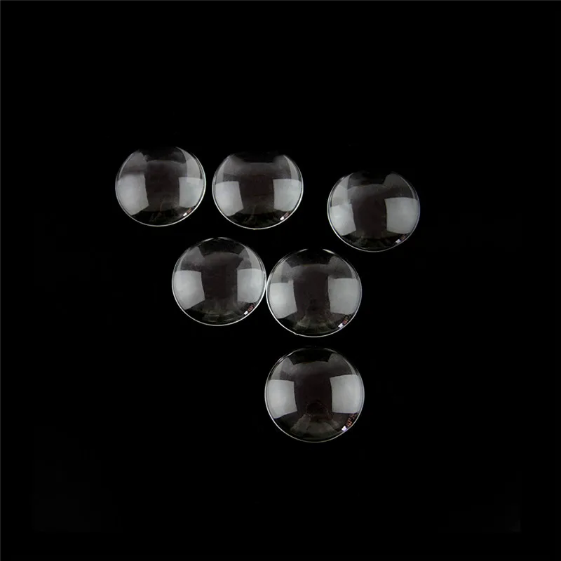 10pcs 1.4 Inch Round Flat Back Clear Glass Cabochon High Quality DIY Charm Pendant Necklace Jewelry Making