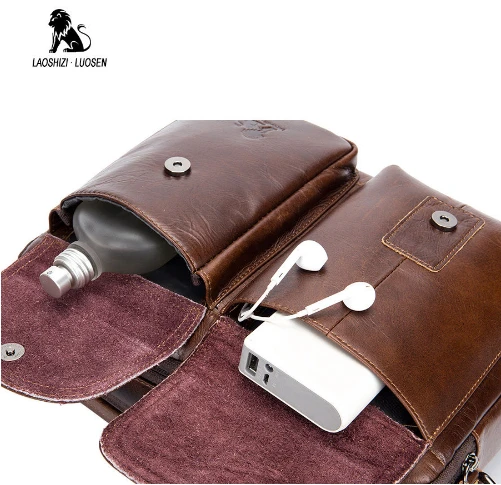 Laoshizi Luosen Mannen Echt Lederen Schoudertas Messenger Bag Mannen Handtas Vintage Crossbody Tote Business Man Messenger Bag