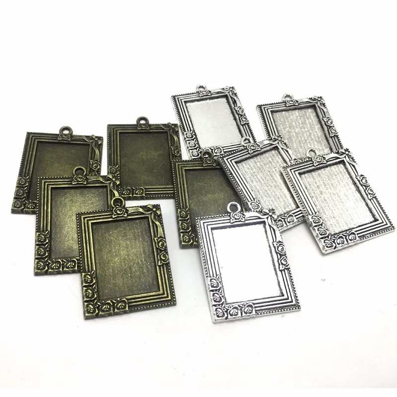 10pcs Retro Antique Bronze MINI Painting Frame Creative Decorative DIY Photo Frame Pendant Home Decoration Parts