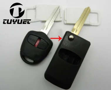 

Modified Folding Flip Remote Key Shell for Mitsubishi Outlander Grandis 2 Buttons With Left Blade