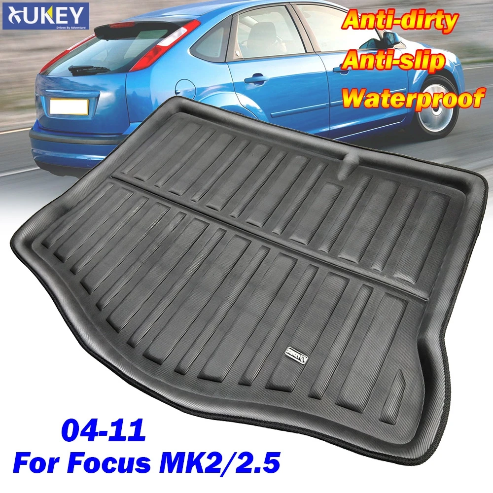 Fit For Ford Focus Mk2 Hatchback 2005 2006 2007 2008 2009 2010 2011 Boot Mat Rear Trunk Liner Cargo Floor Tray Carpet Protector