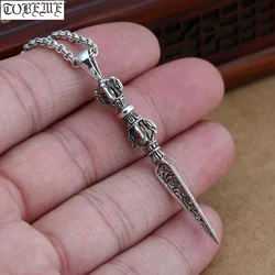 925 Silver Tibetan Dorje Pendant vintage sterling Hinduism Vajra Amulet Pendant Buddhist Vajra Symbol Pendant