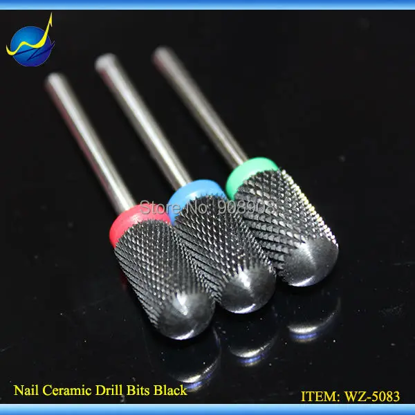 New Black Ceramic Large Barrel Smooth Top Nail Drill Bits Professional Chiropody Podiatry Manicure Pedicure Nail Art Salon Tools