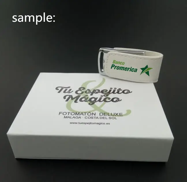 Custom print photography logo leather usb 2.0 memory stick flash pendrive (Over 20 pcs,free logo on the usb and box)