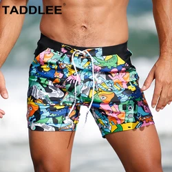 Taddlee Brand New Men Swimwear Swimsuits Board Shorts Long Brazilian Traditonal Cut Basic Boxer Trunks Plus Big Size XXL