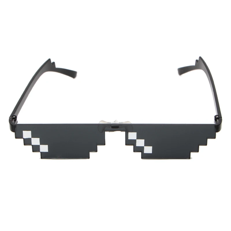 Novelty Chic Cool 3 Bit Pixelated Sunglasses Mosaic Pixel Glasses Eyeglasses Frames Unisex New Black