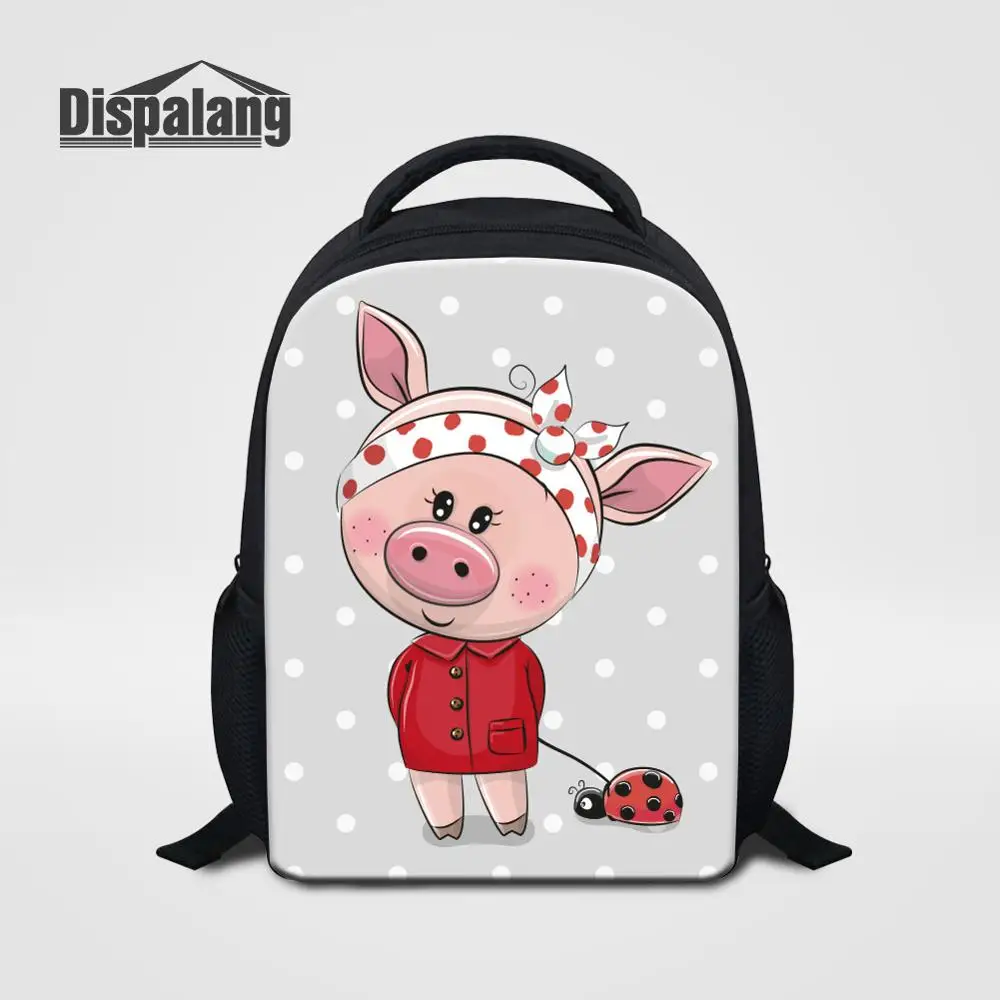 12 Inch Children Small Backpack For Kindergarten Cartoon Pig Animal Toy School Bag Little Girls Outdoor Travel Rucksack Mochilas