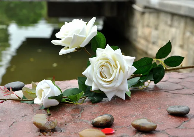 Prese di fabbrica] la simulazione della rosa poligonale fiori da sposa fiori artificiali simulazione fiori produttori si spostano aperti wit