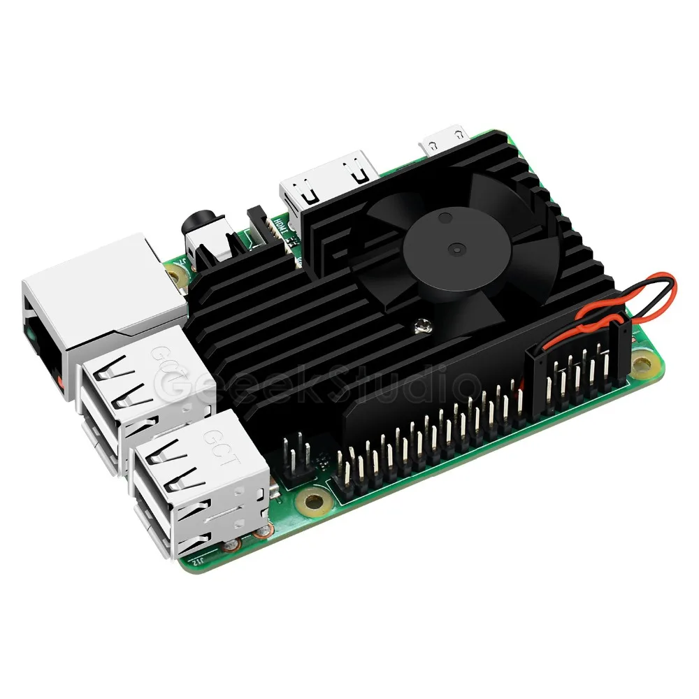 ¡Nuevo en Stock! Kit de disipador de calor de ventilador de refrigeración extrema CNC para Raspberry Pi 4B / 3B +(Plus)/ 3B RPI 4 Modelo B