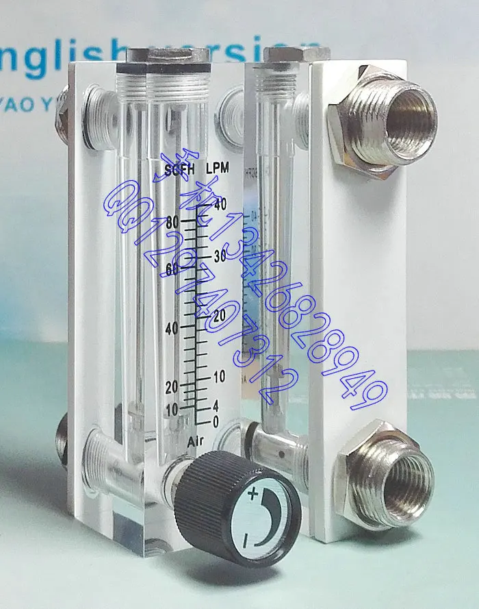 

LZM-6 adjustable panel type air flow meter 4~40LPM 10~80SCFH 2 internal thread