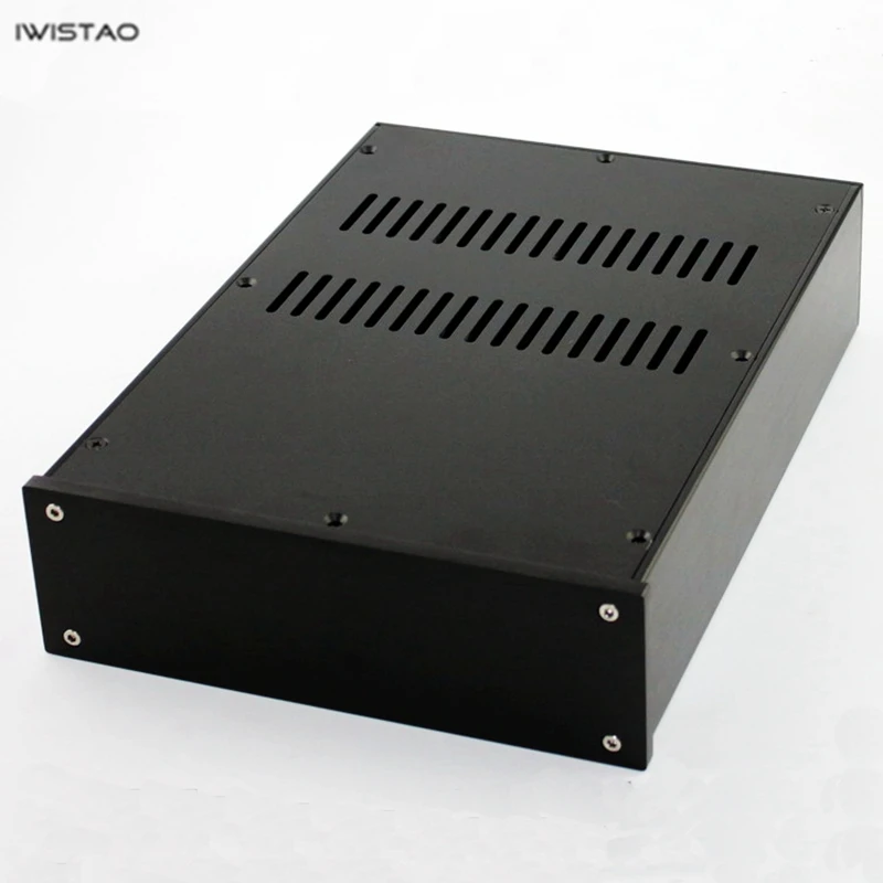 

IWISTAO HIFI Tube Amplifier Casing W236*D363*H70mm Whole Aluminum No Cut Holes Black