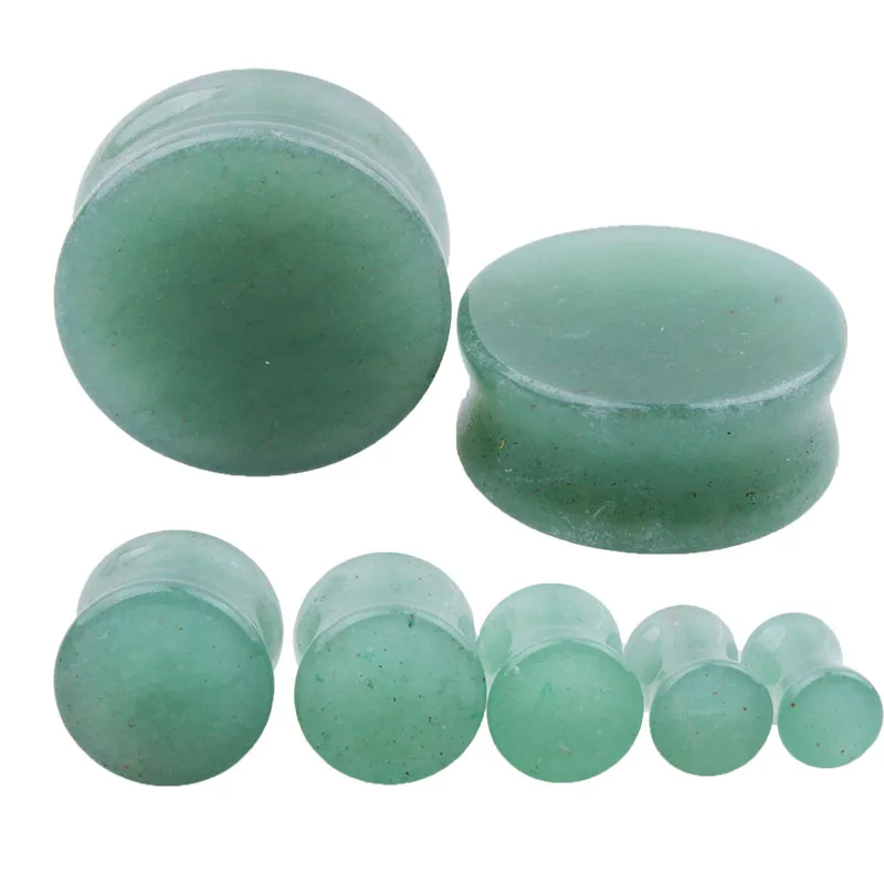 

Natural Aventurine Stone Flesh Tunnels Stone Ear Plugs Ear Gauges Ear Expander Stretcher Body Piercing Jewelry