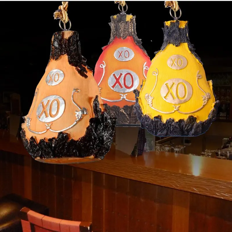 

Creative Bar Counter Resin Dining Room Pendant Lamp Fashion XO Bottle Cafe House Pendant Light Decorative Shops Pendant Lighting