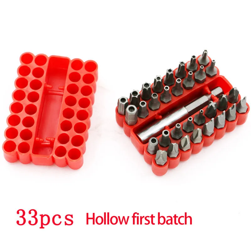 33pcs Electric Screwdriver Bit Set Torq Torx Hex Star Tamper Proof Screwdrivers Bit Spanner Extension Hand tools DAJ016