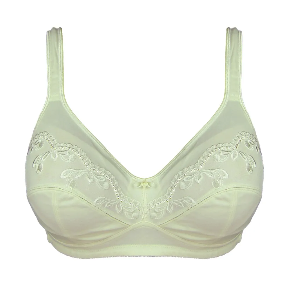 Women bra Unlined Lou empty embroidered wire free Plus size Sleep brassiere  Style Free Shipping 30-46 B/C/D/DD/DDD/E/F NO.8162