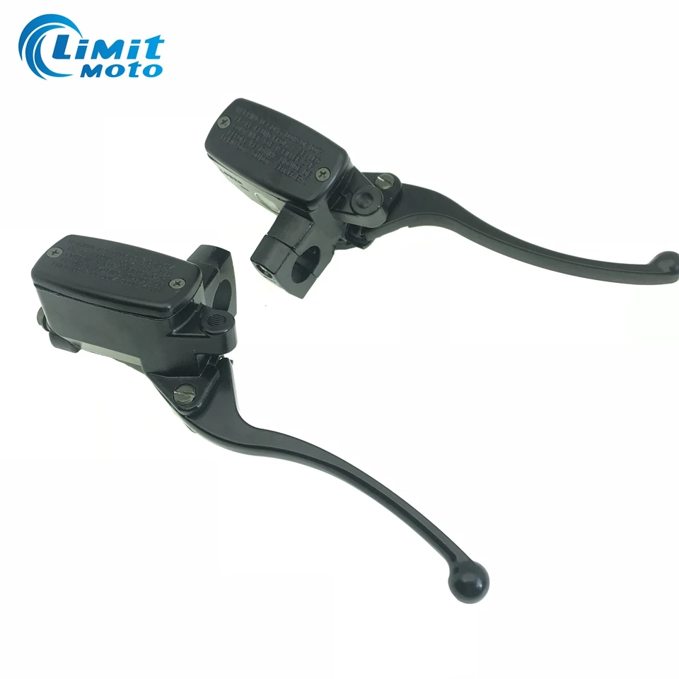 Black 25mm Handlebar With M10 Mirror mounting holes Motorcycle Hydraulic Clutch lever Brake Pump Master Cylinder Handle