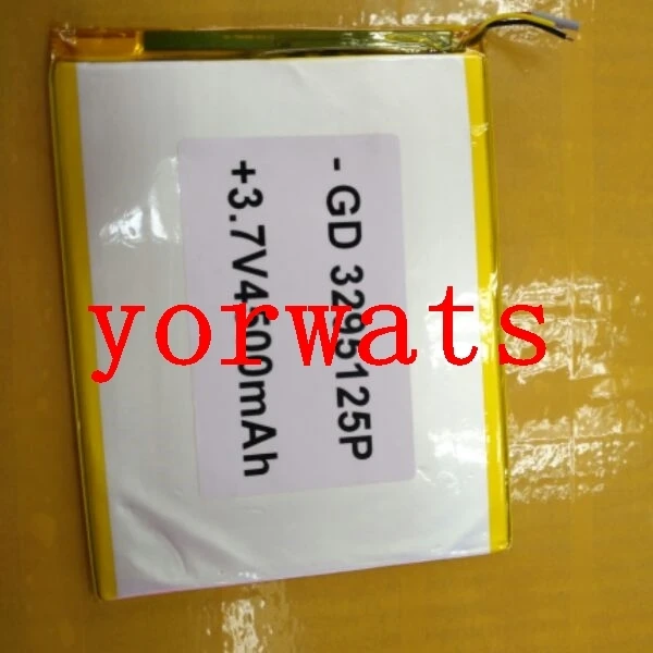 New Hot A Rechargeable Li-ion Cell  mail 3.7V polymer lithium battery 3295125 4500mah 3 wires line