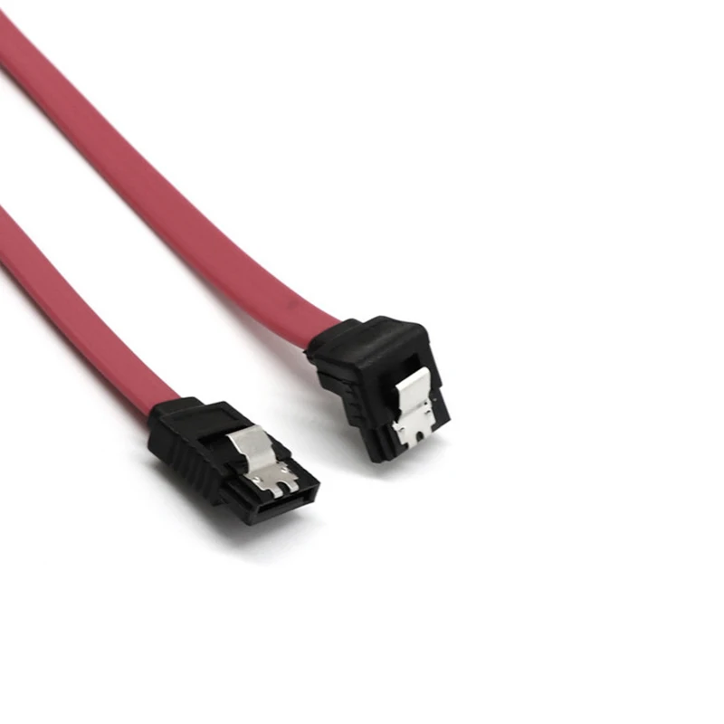 New Red 40cm SATA Cable Straight-Right Angle SATA ATA RAID DATA HDD Hard Drive Signal Cable High Quality