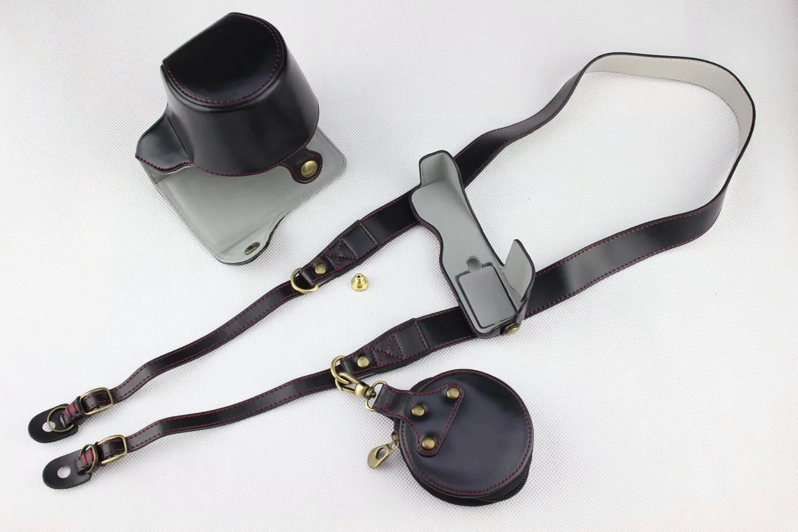 Роскошный чехол для камеры из искусственной кожи для Fujifilm X-T100 XT100, защитный чехол для камеры с отверстием для аккумулятора